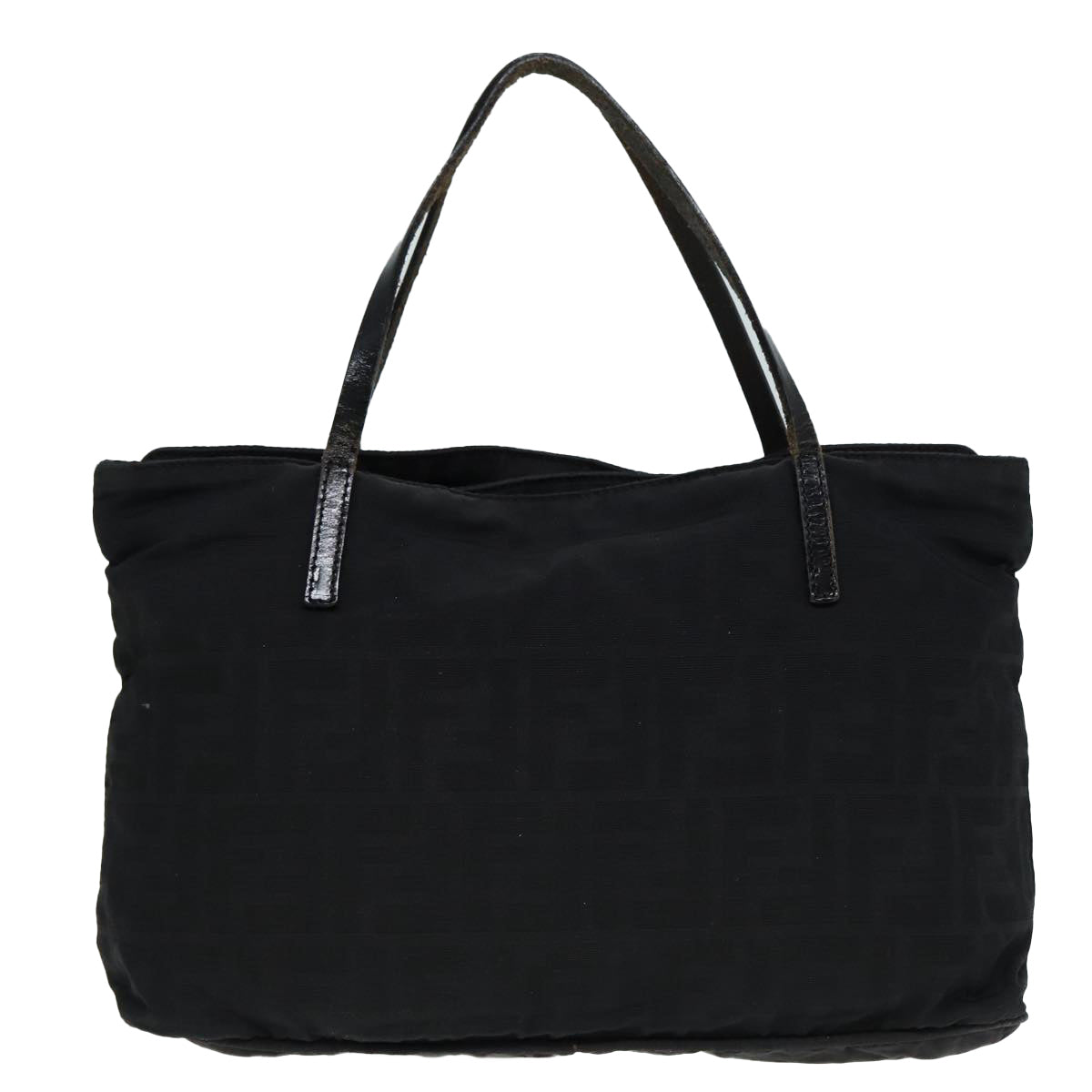 FENDI Zucca Canvas Tote Bag Silver Black 88546