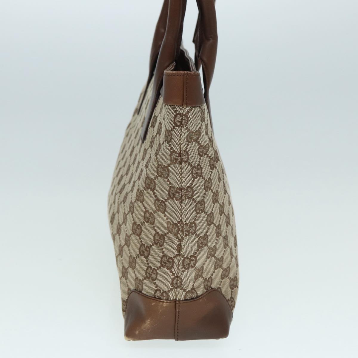GUCCI GG Canvas Tote Bag Beige Gold 33890 88576