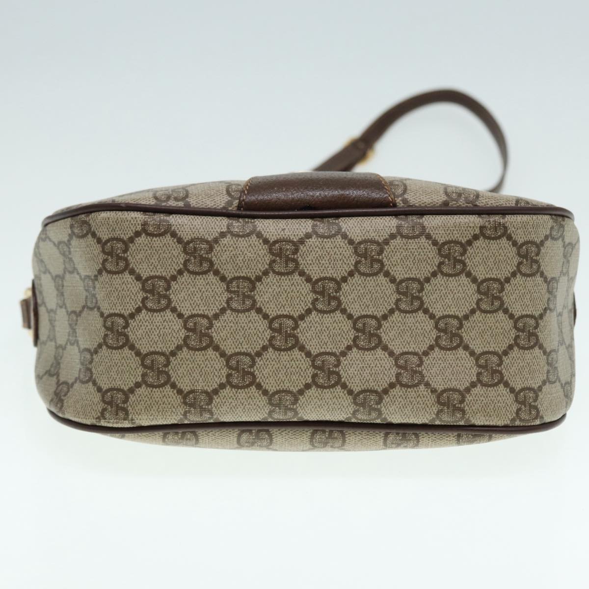GUCCI GG Supreme Web Sherry Line Shoulder Bag PVC Beige 89 02 032 88669