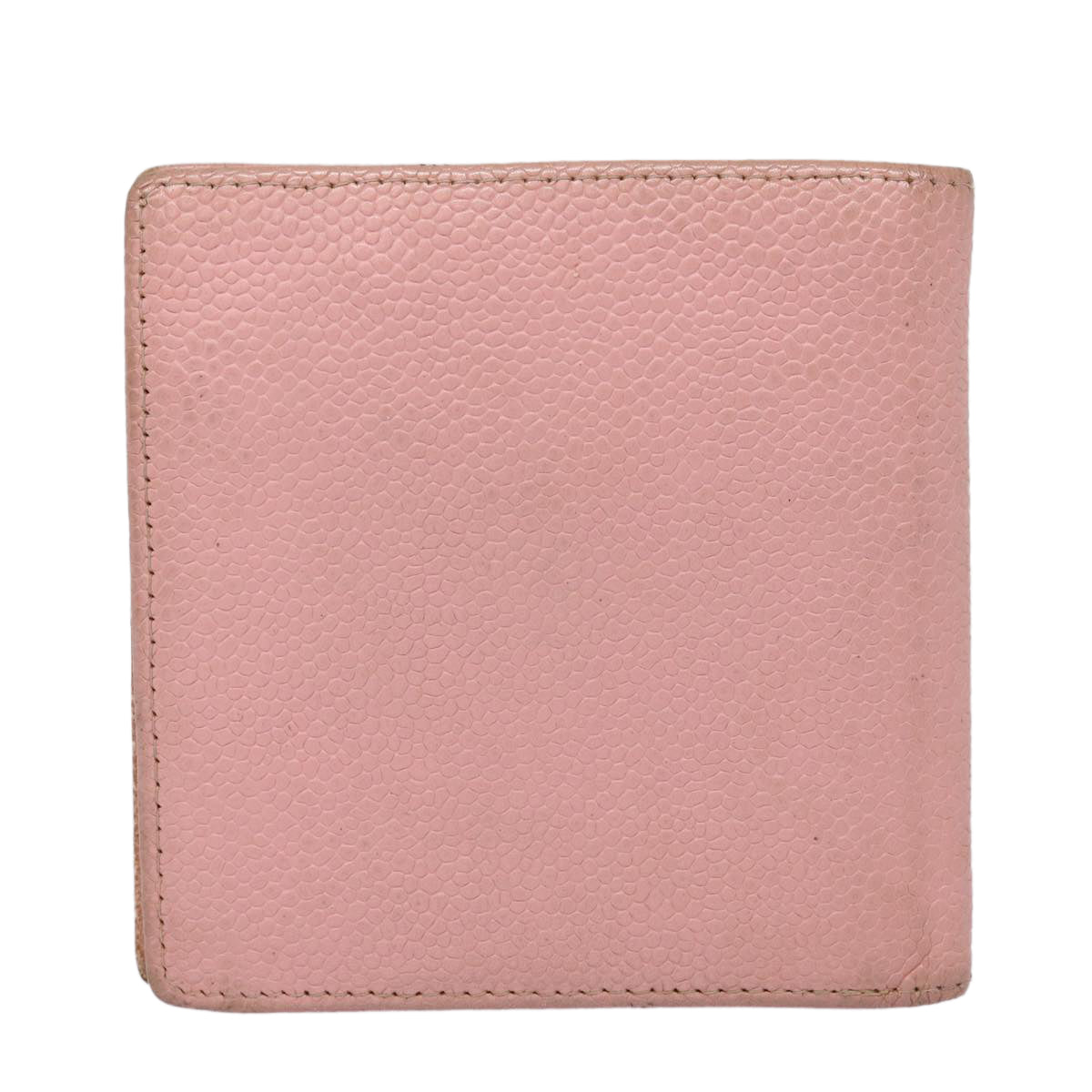 CHANEL COCO Mark Wallet Caviar Skin Pink Gold CC 88731