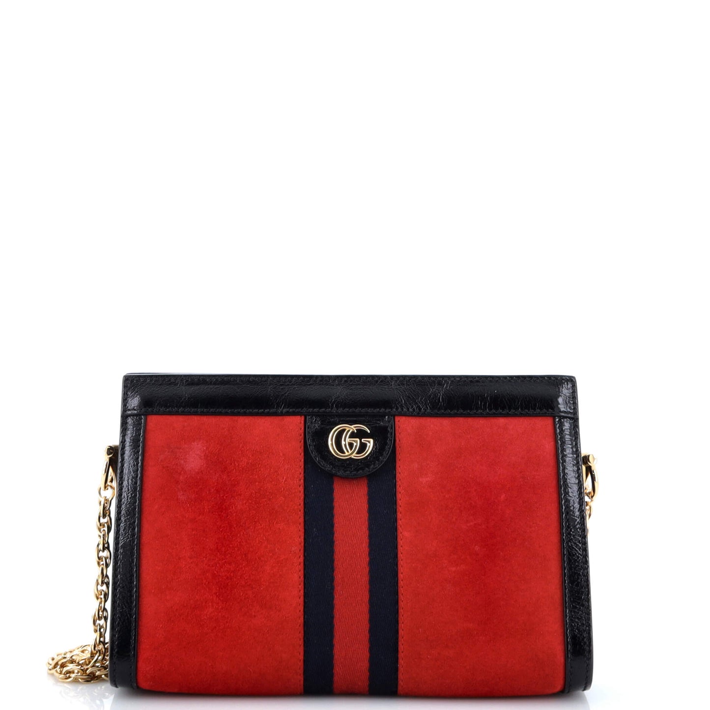 Ophidia Chain Shoulder Bag Suede Small