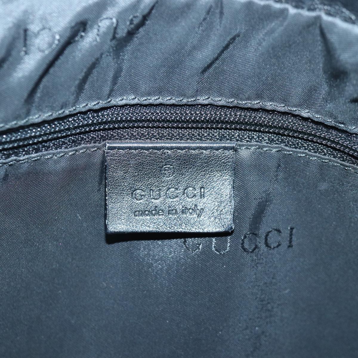 GUCCI Chain Shoulder Bag Leather Black Silver 001 3874 2404 88805