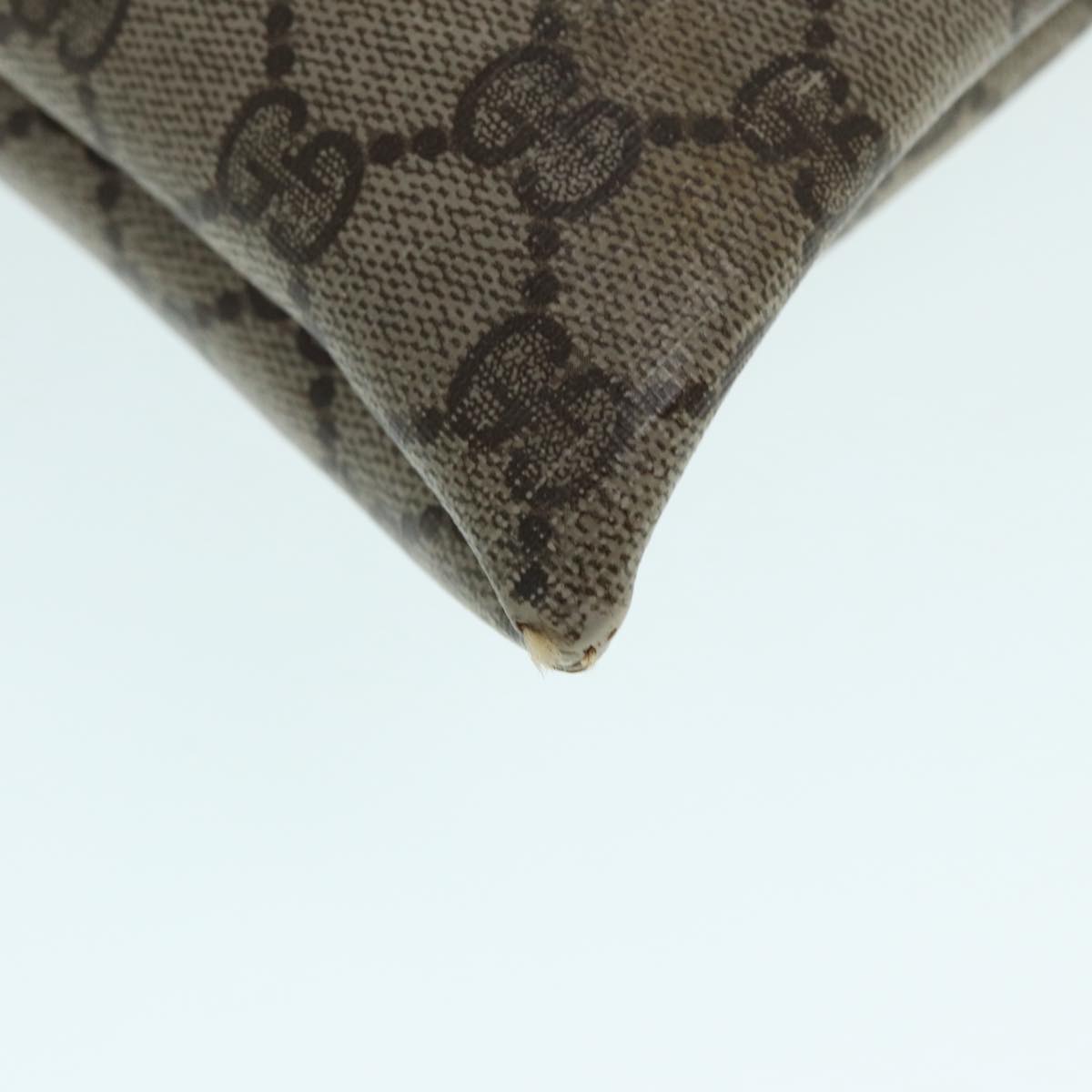 GUCCI GG Supreme Web Sherry Line Hand Bag PVC Leather Beige 88823