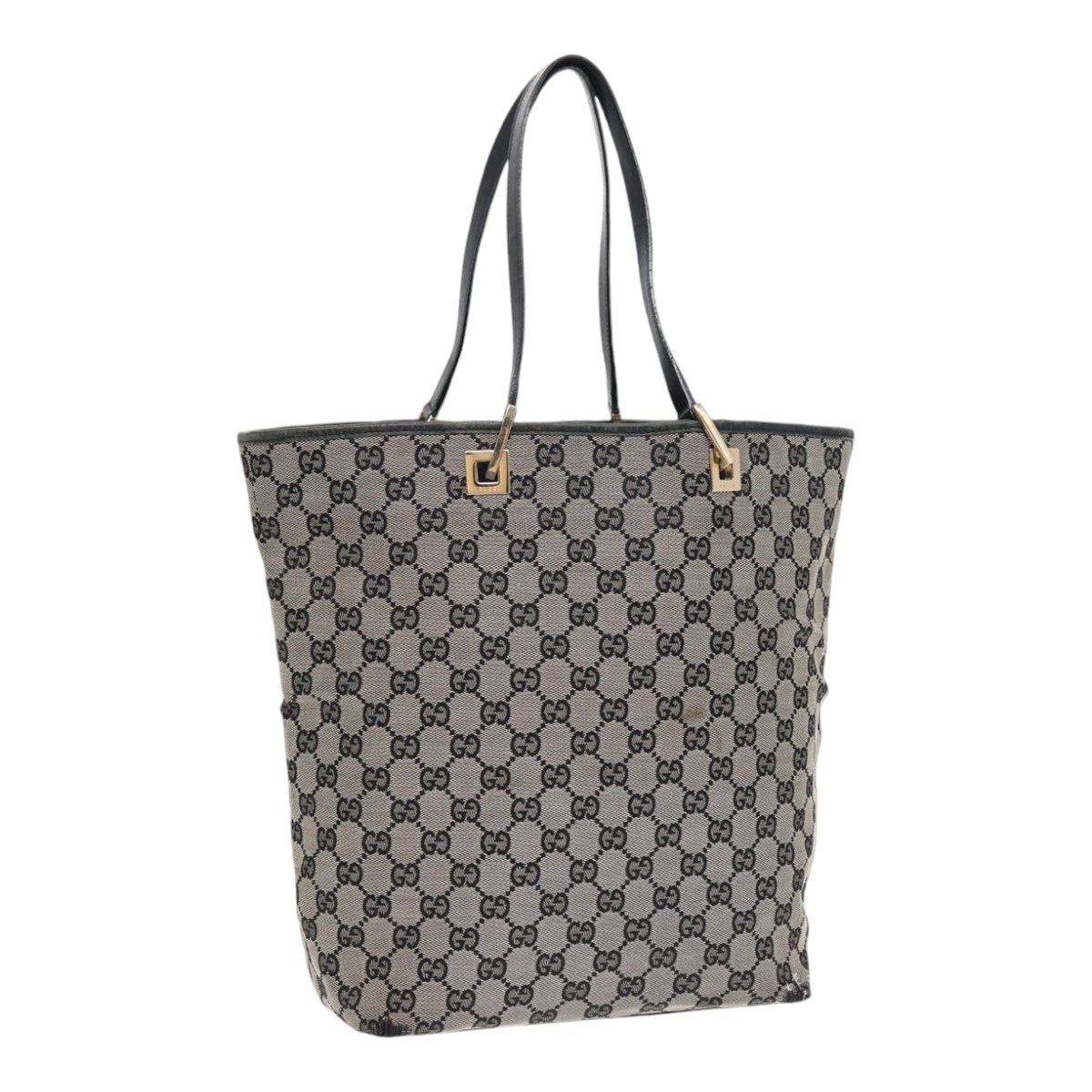GUCCI GG Canvas Tote Bag Black Gold 002 1098 88954