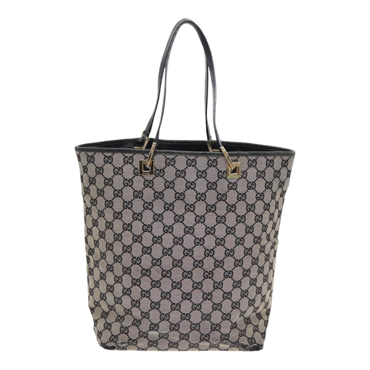 GUCCI GG Canvas Tote Bag Black Gold 002 1098 88954