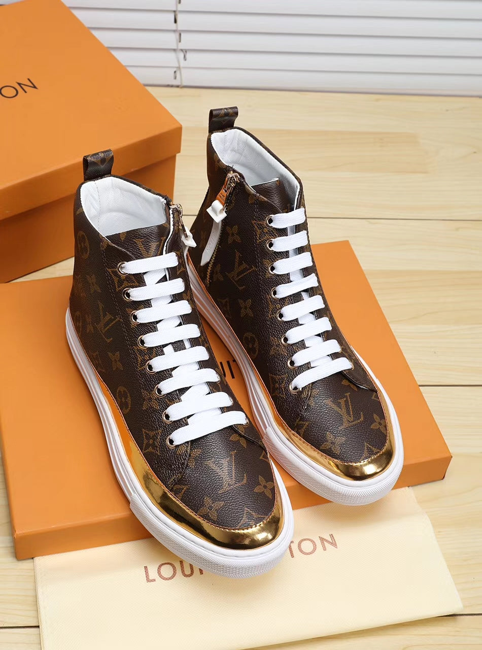 GLM - LUV HIgh Top Brown White Sneaker