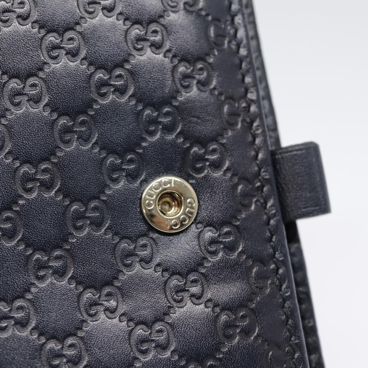 GUCCI Micro GG Canvas Guccissima Day Planner Cover Navy Silver 115240 89008