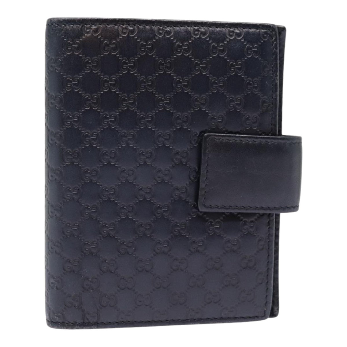 GUCCI Micro GG Canvas Guccissima Day Planner Cover Navy Silver 115240 89008