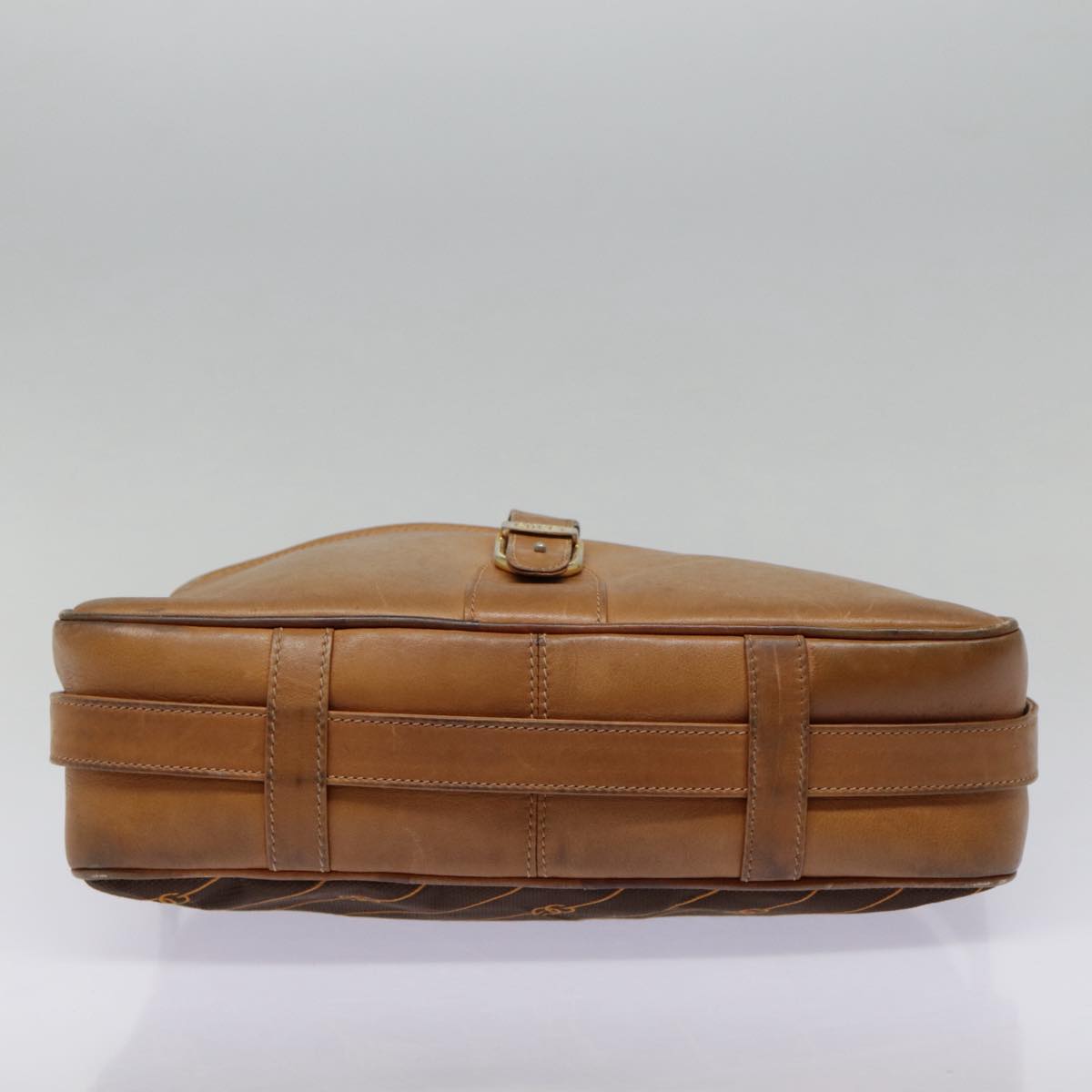 GUCCI Shoulder Bag Leather Brown Gold 89053