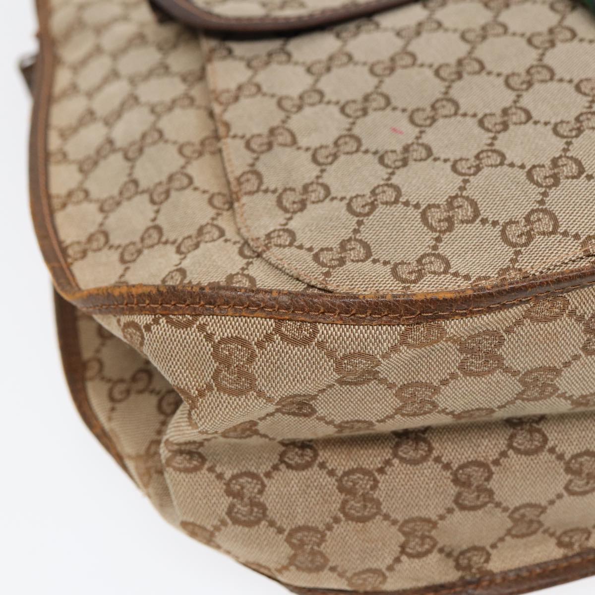 GUCCI GG Canvas Web Sherry Line Tote Bag Beige Green Red 89277