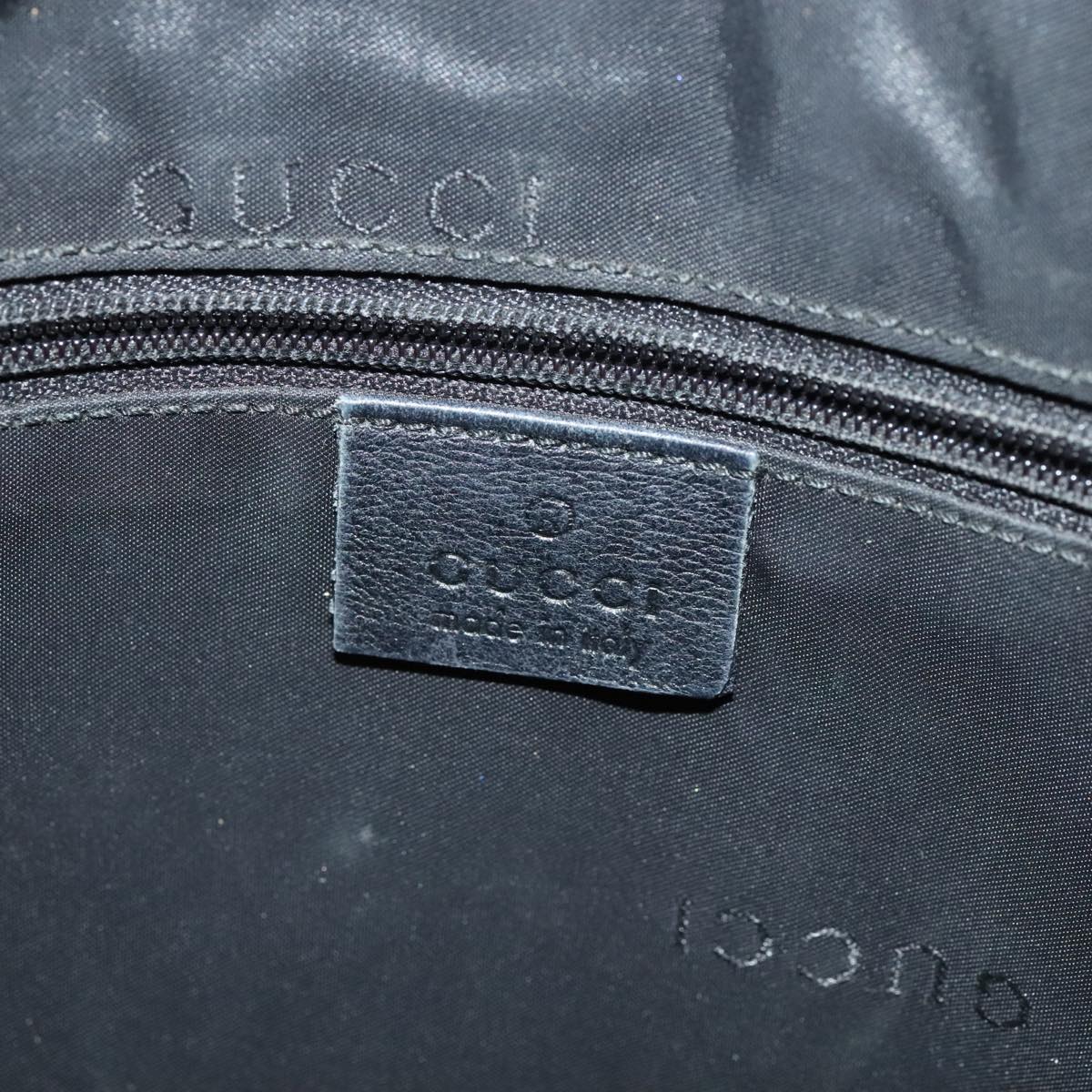 GUCCI Jackie Shoulder Bag Leather Black Silver 001 3355 1781 89451
