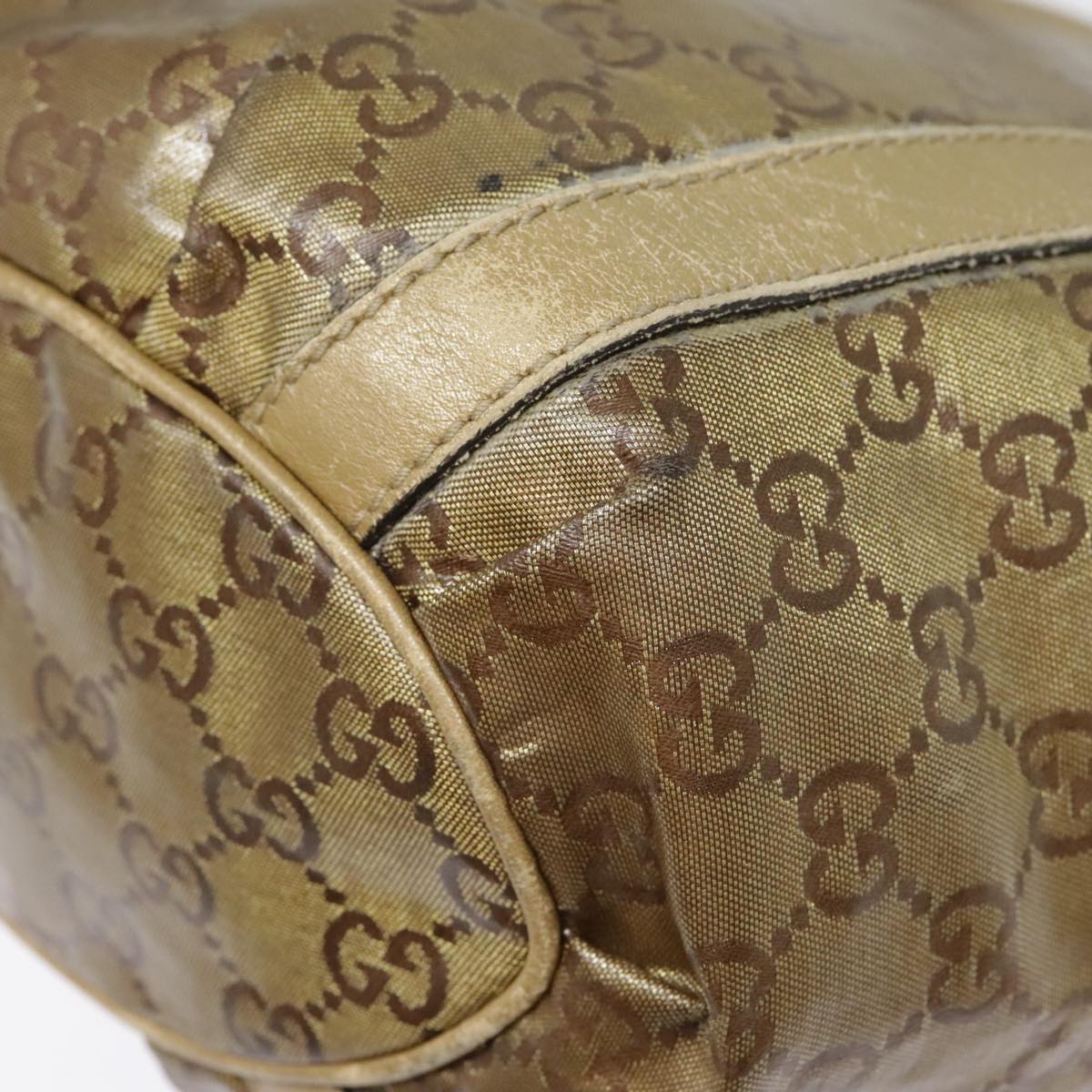 GUCCI GG Crystal Abbey Shoulder Bag Gold 211983 89623