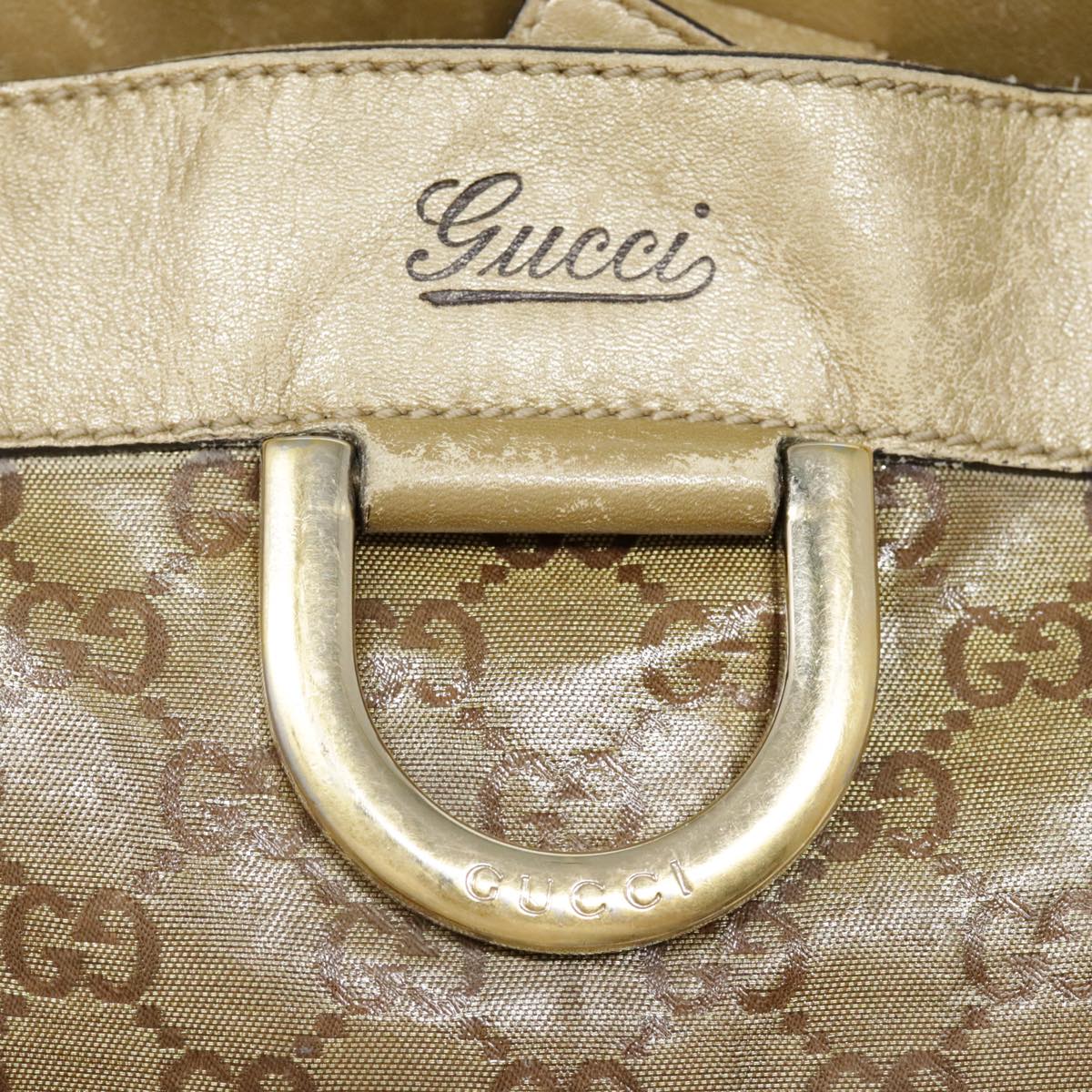 GUCCI GG Crystal Abbey Shoulder Bag Gold 211983 89623