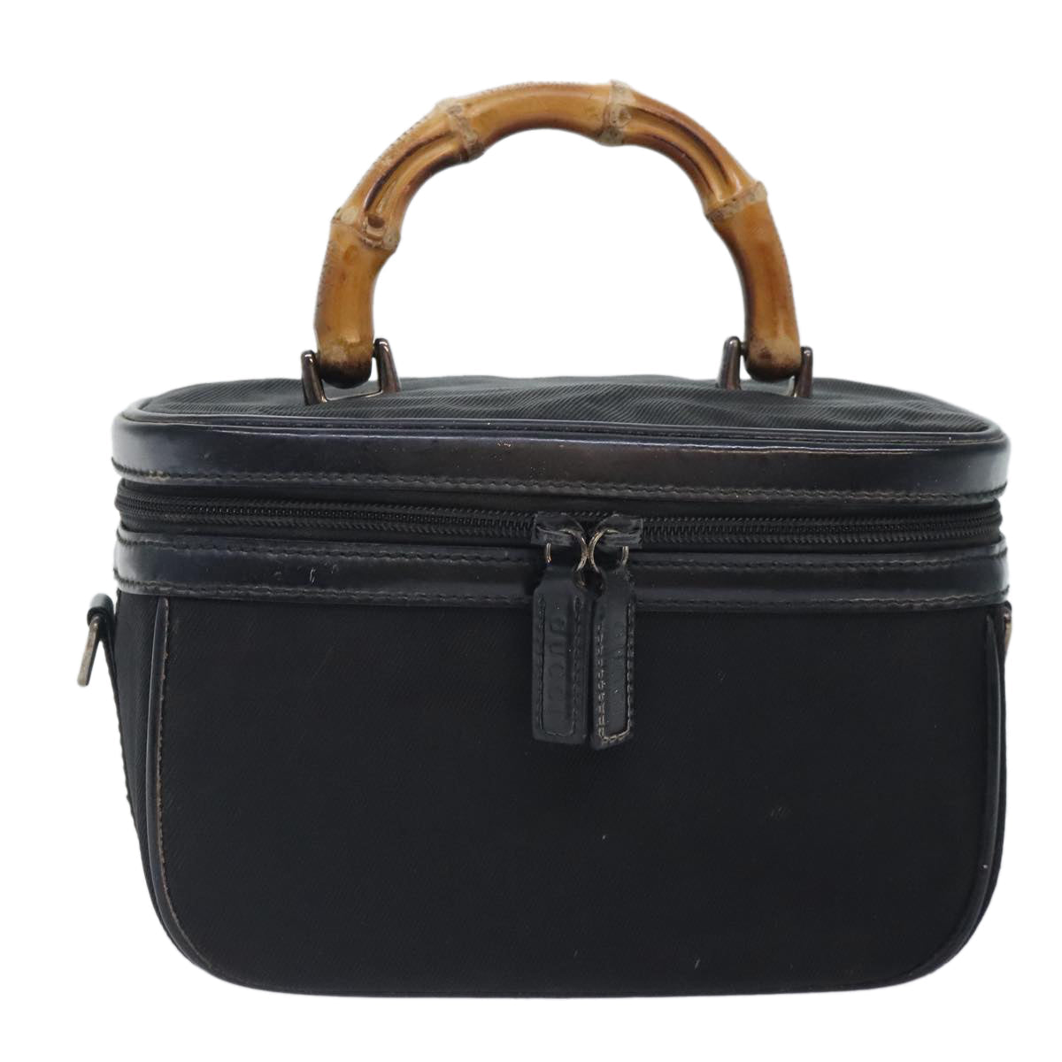GUCCI Vanity Hand Bag Nylon Black 013 2122 2490 89706