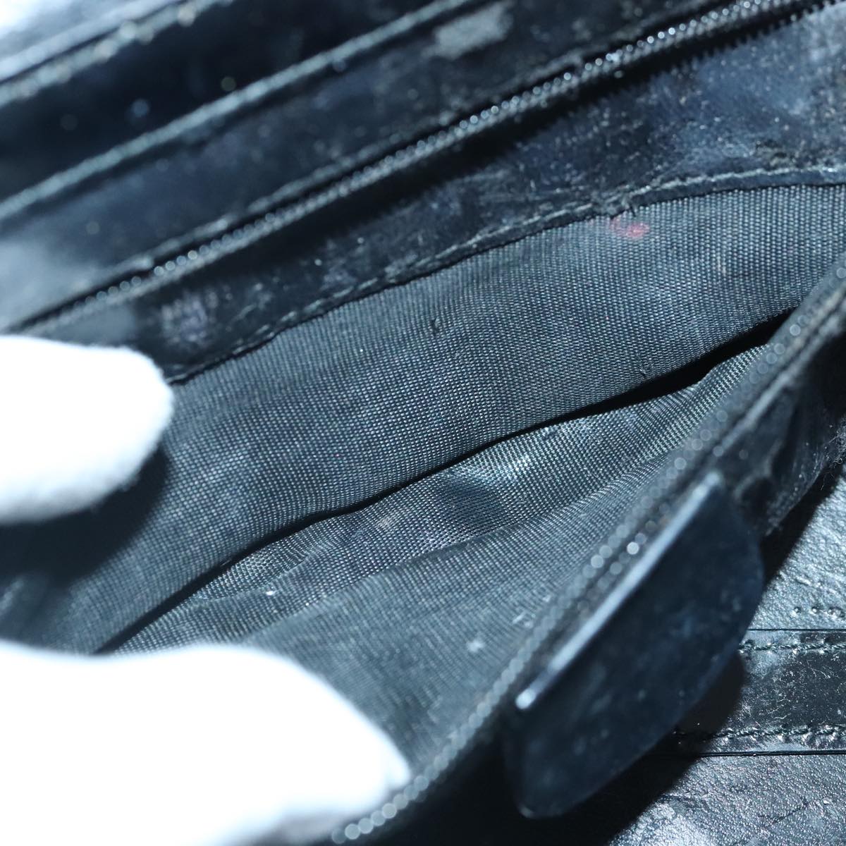 GUCCI Vanity Hand Bag Nylon Black 013 2122 2490 89706