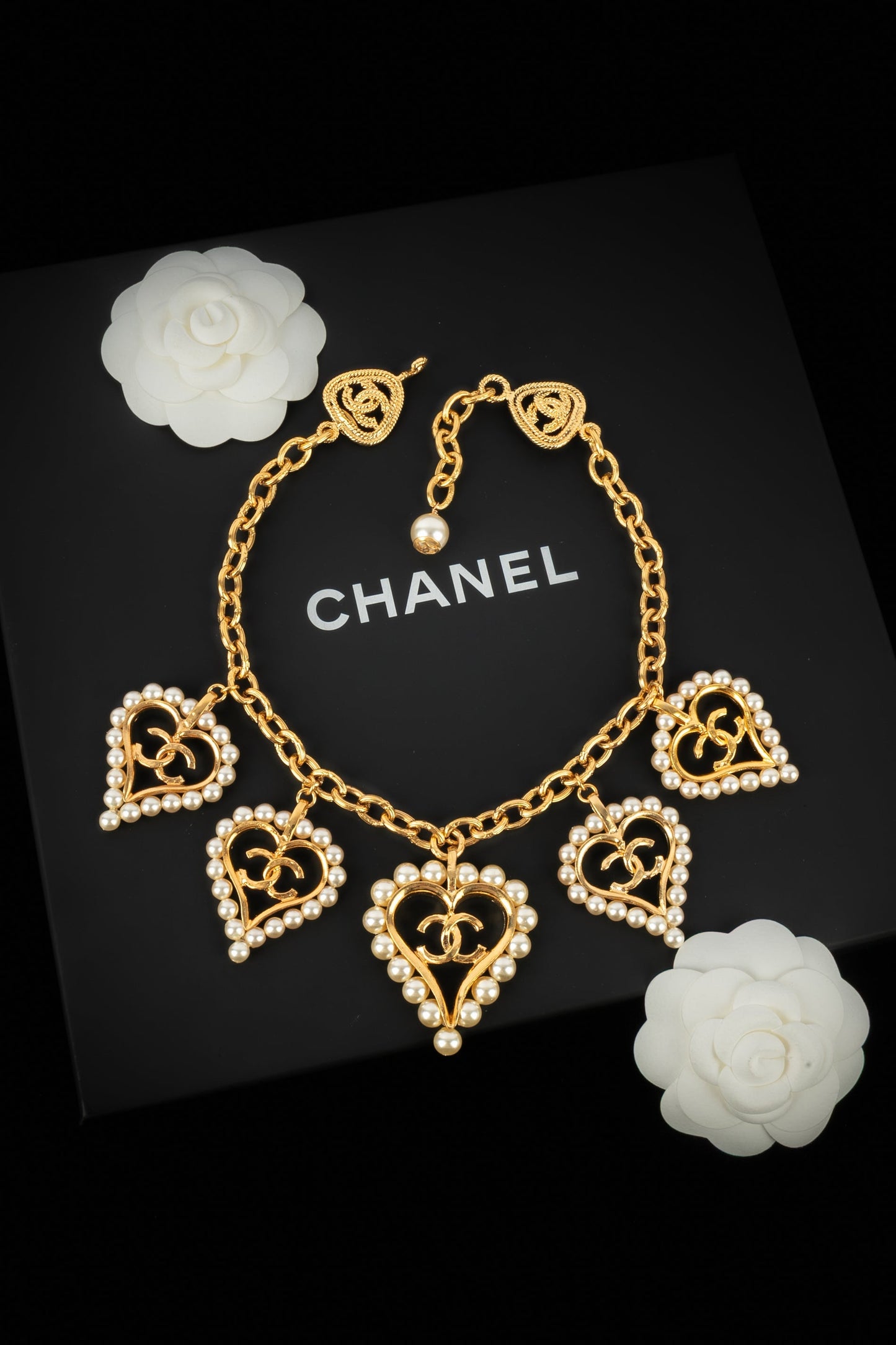 Collier coeurs Chanel 1990's