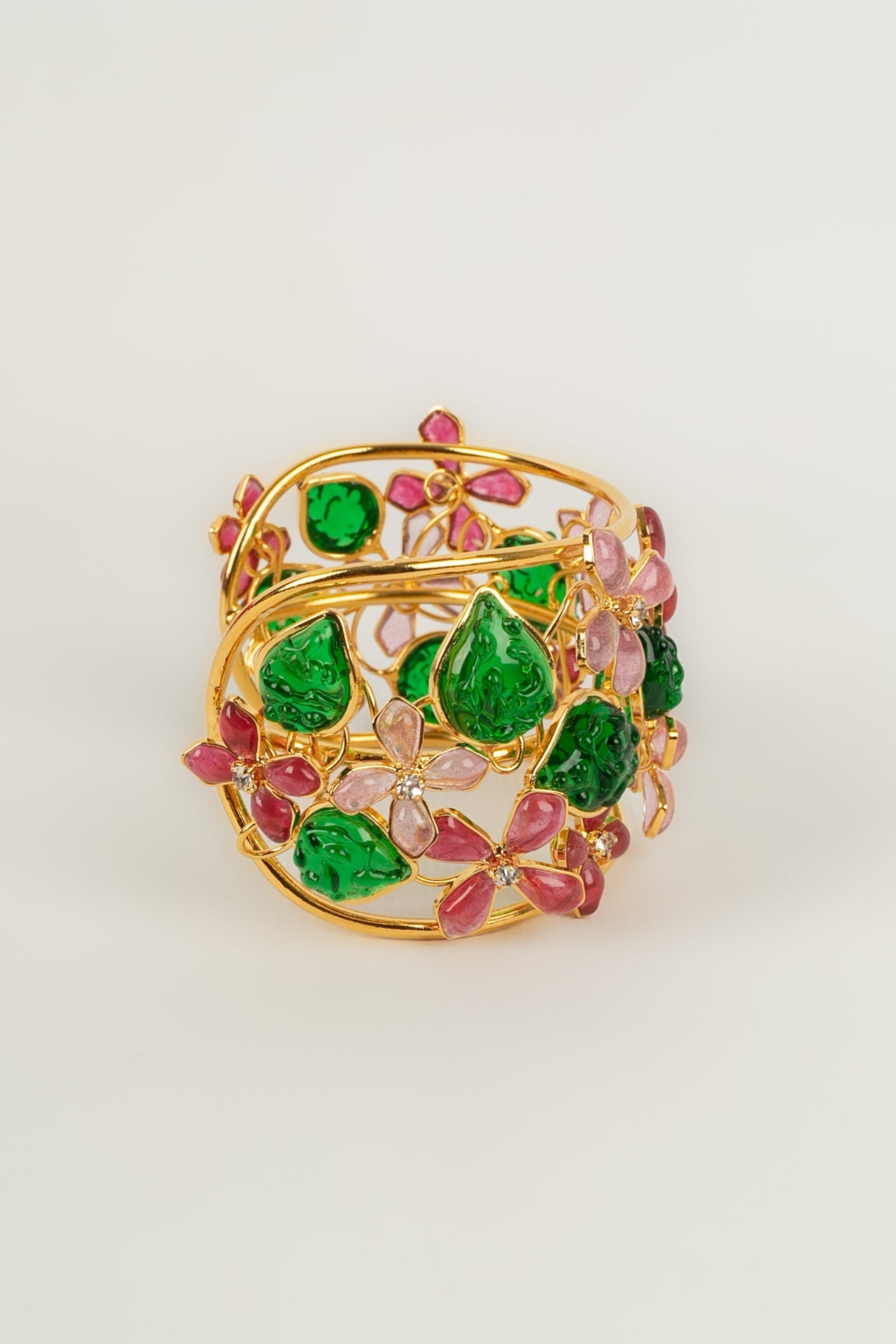Bracelet manchette fleurs Augustine