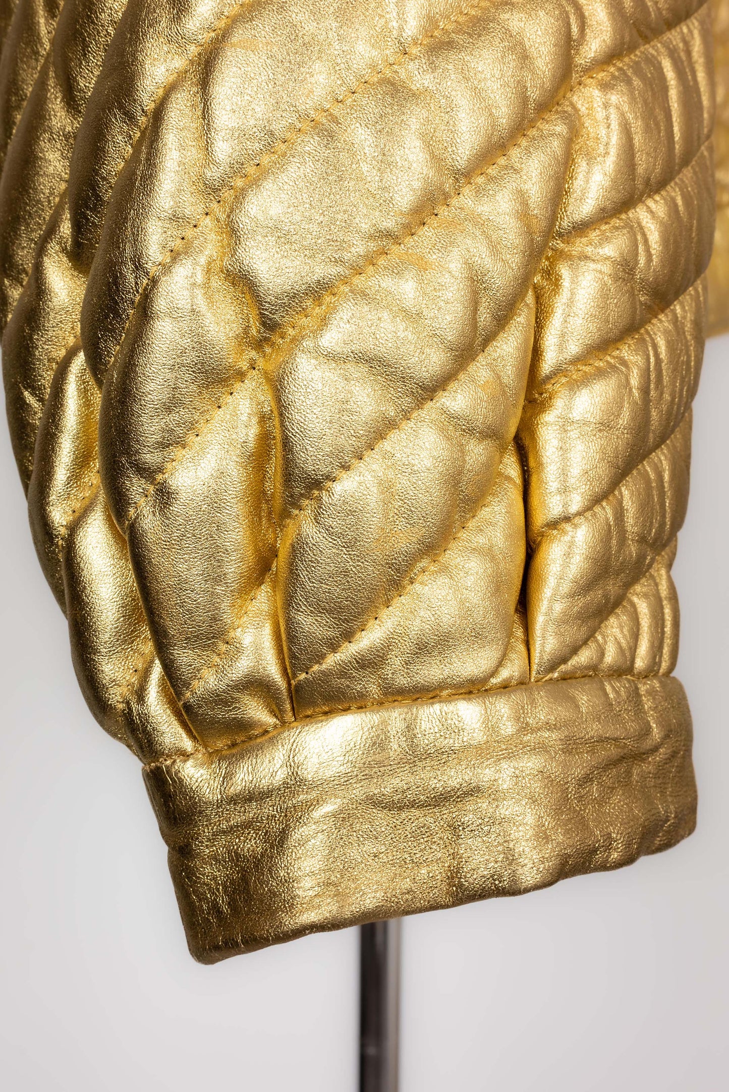 Veste en cuir dorÃƒÆ’Ã‚Â© Yves Saint Laurent