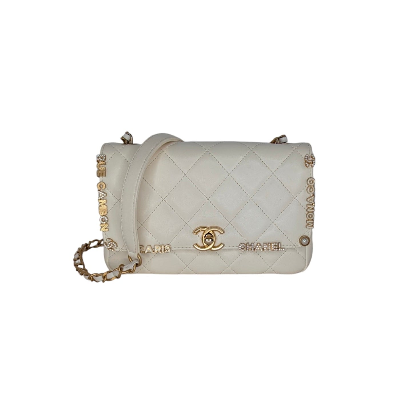 Chanel Enamel Strass Quilted Paris Monaco Mini Rectangular Flap
