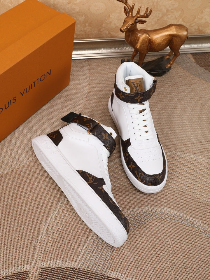 GLM - LUV High Top White Brown Sneaker