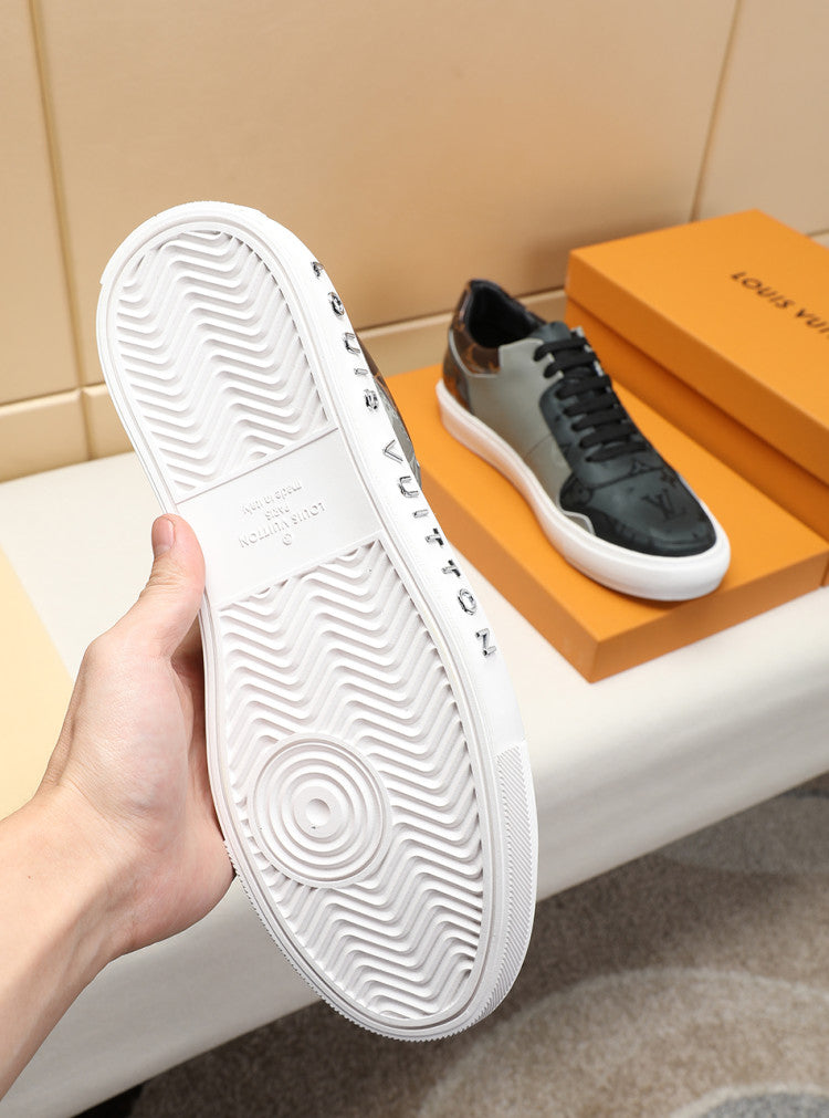 GLM - LUV GLMnogram Denim Brown And Gray Sneaker