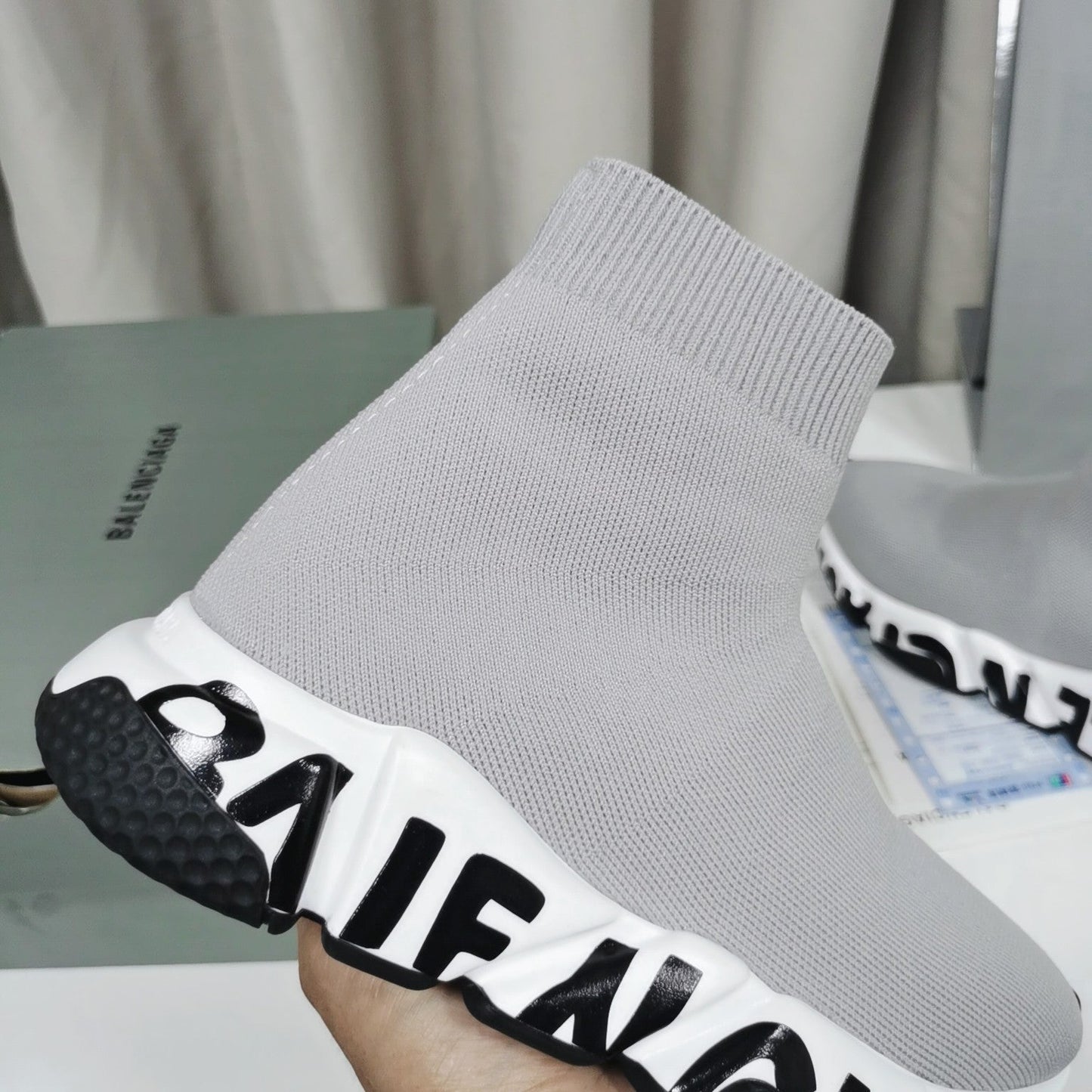 GLM - Bla Speed Print Stretch Knit Sneakers