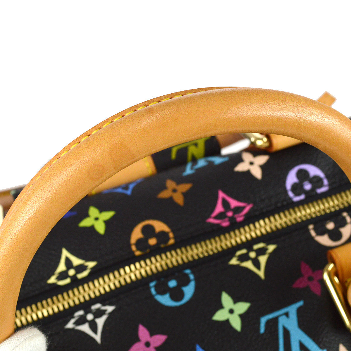 Louis Vuitton 2004 Black Monogram Multicolor Keepall 45 M92640
