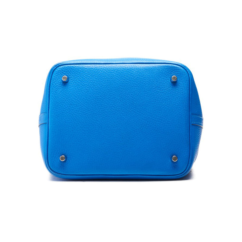HERMES ERMES Picotin Lock MM Handbag  Clemence Blue Indra (Silver G ) Handbag  Handbag Lady Handbag Hybrid ÃƒÂ£Ã¢â€šÂ¬Ã‚Â DeliveryÃƒÂ£Ã¢â€šÂ¬Ã¢â‚¬Ëœ Eckham s Online