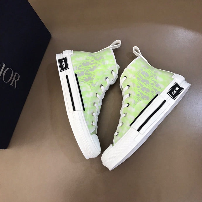 GLM - DIR B23 White and Yellow HIGH-TOP SNEAKER