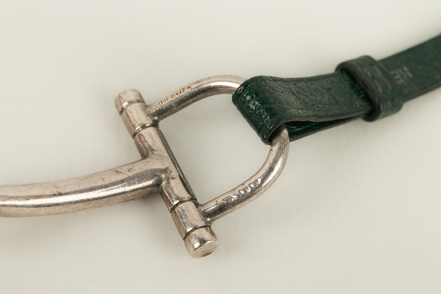 Bracelet en cuir et argent HermÃƒÆ’Ã‚Â¨s