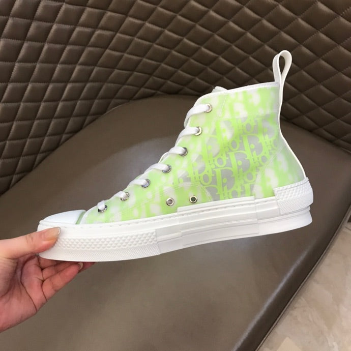 GLM - DIR B23 White and Yellow HIGH-TOP SNEAKER