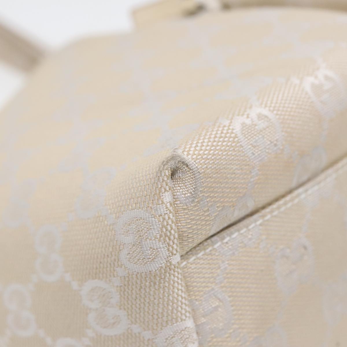GUCCI GG Canvas Tote Bag Silver White 002 1076 2684 90174