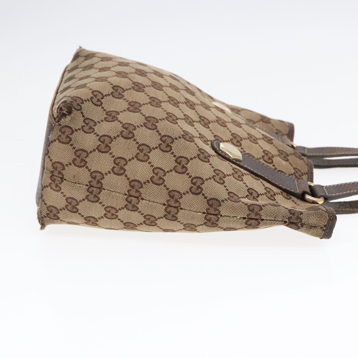 GUCCI GG Canvas Tote Bag Beige Gold 153361 90175