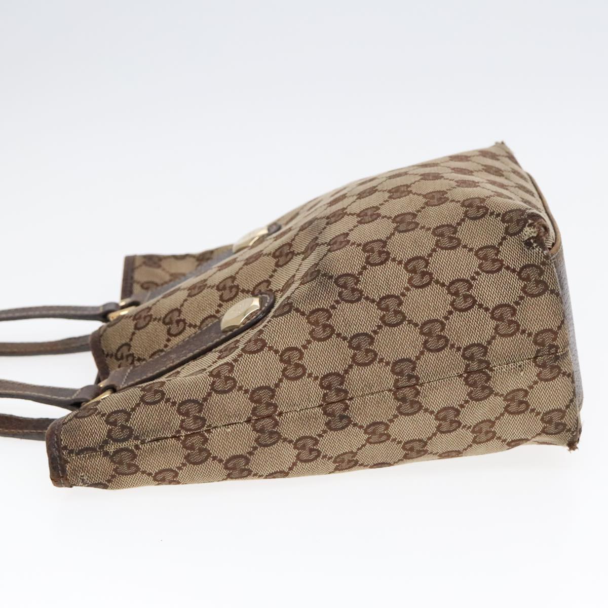 GUCCI GG Canvas Tote Bag Beige Gold 153361 90175