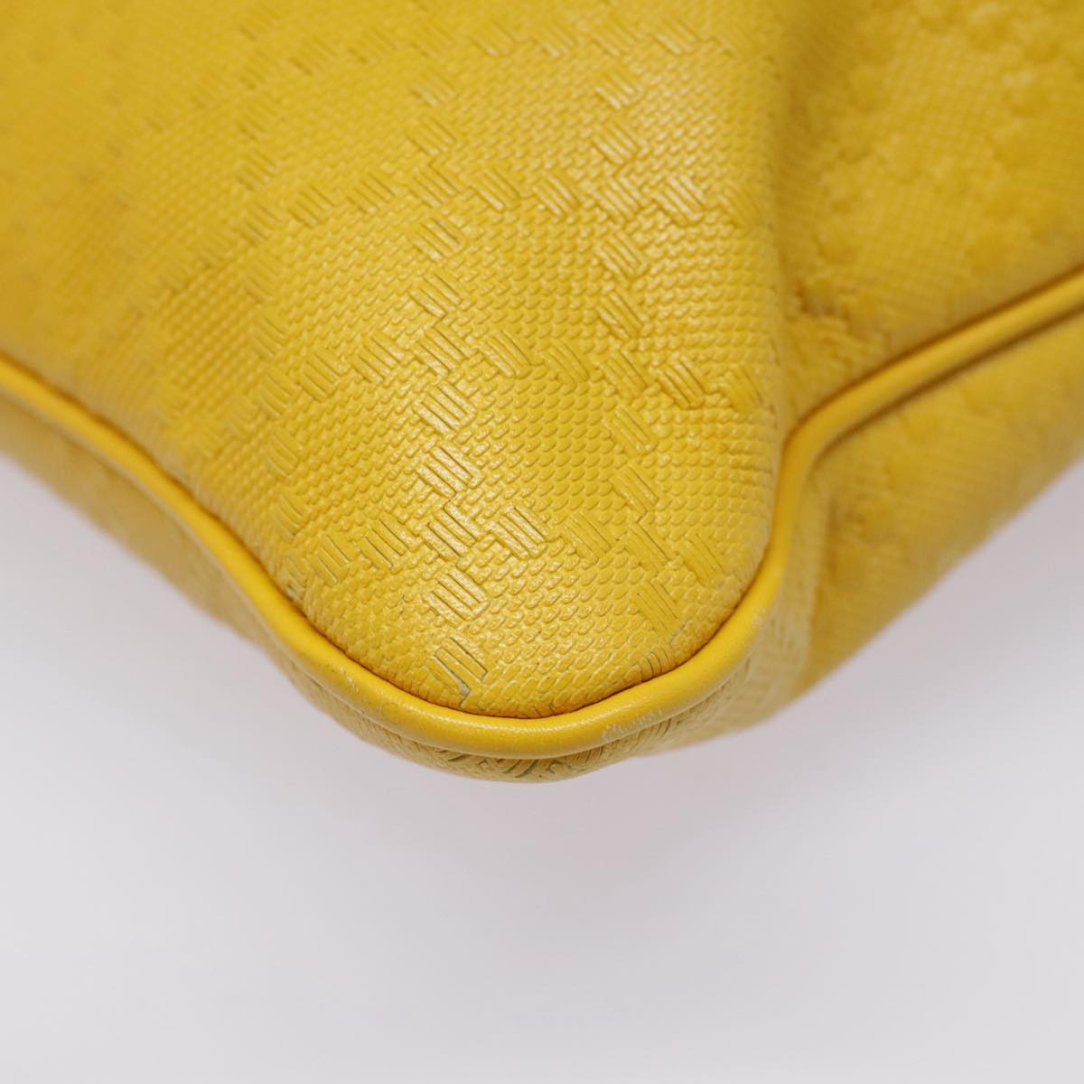 GUCCI Diamante Shoulder Bag Leather Yellow Gold 201446 90181
