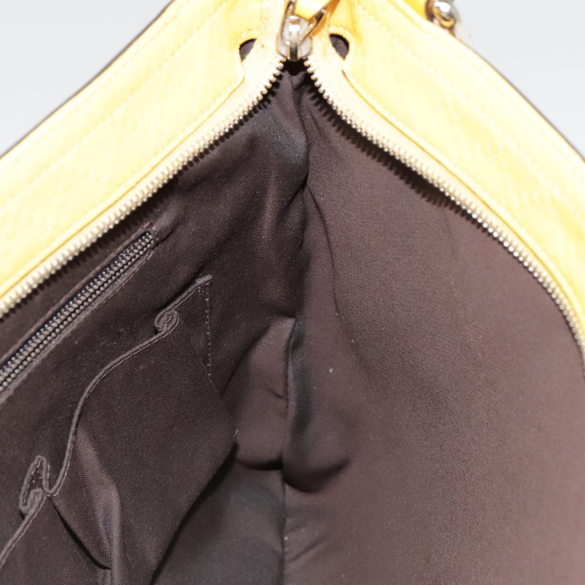 GUCCI Diamante Shoulder Bag Leather Yellow Gold 201446 90181