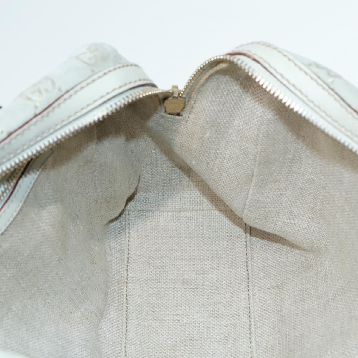 GUCCI GG Canvas Hand Bag Gray Gold 152457 90182