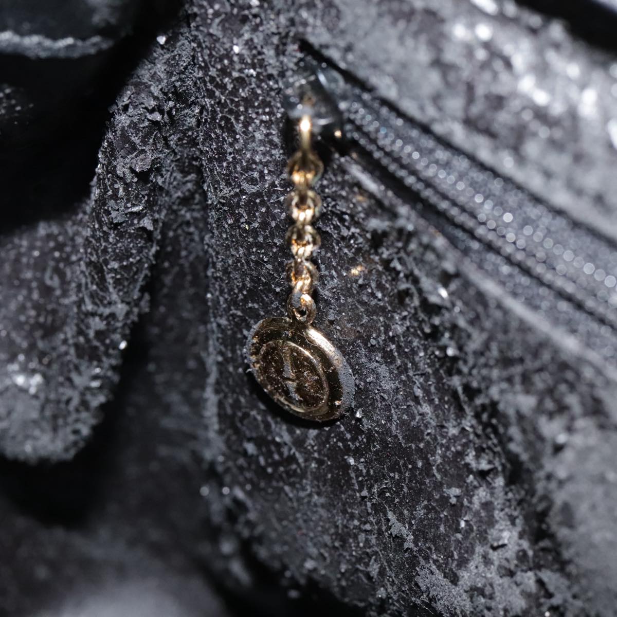 GUCCI Bamboo Shoulder Bag 2way Black Gold 000 122 0316 90183