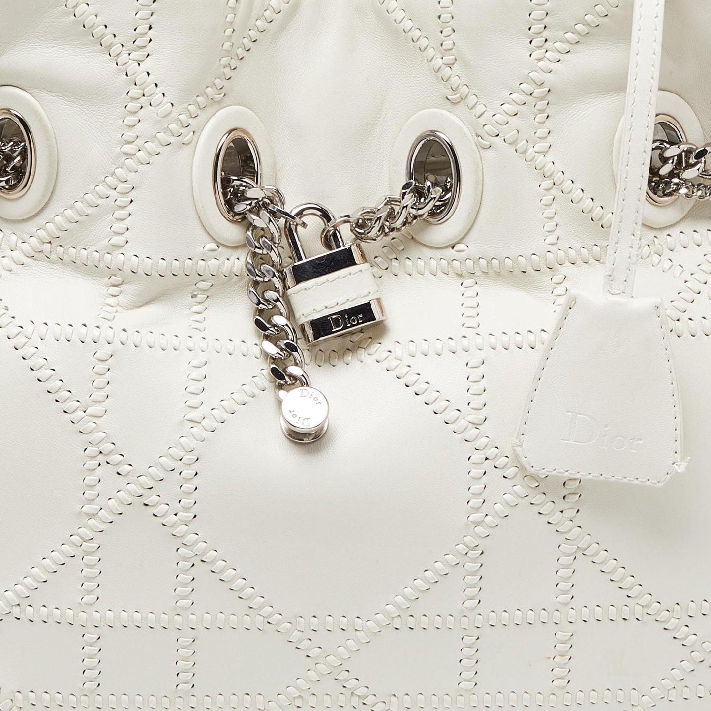 DiorCannage Leather Chri Chri Chain Tote