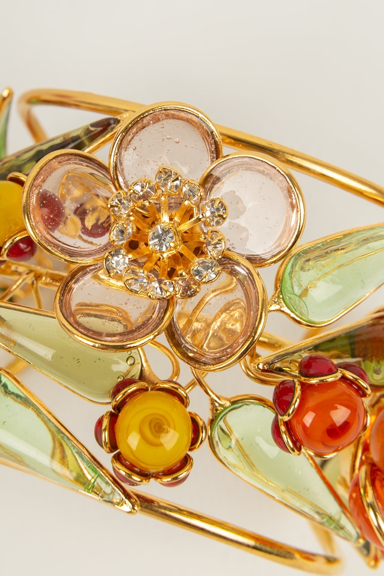 Bracelet manchette fleurs Augustine