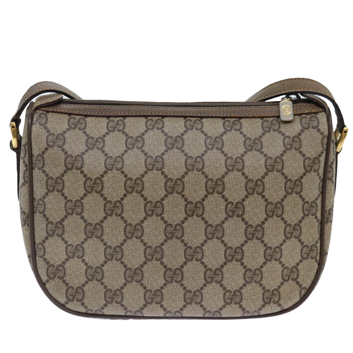 GUCCI GG Supreme Web Sherry Line Shoulder Bag PVC Beige Red 89 02 032 90332