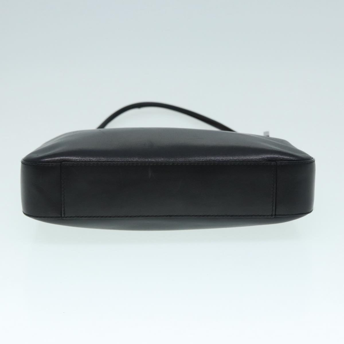GUCCI Shoulder Bag Leather Black Silver 001 3812 90353
