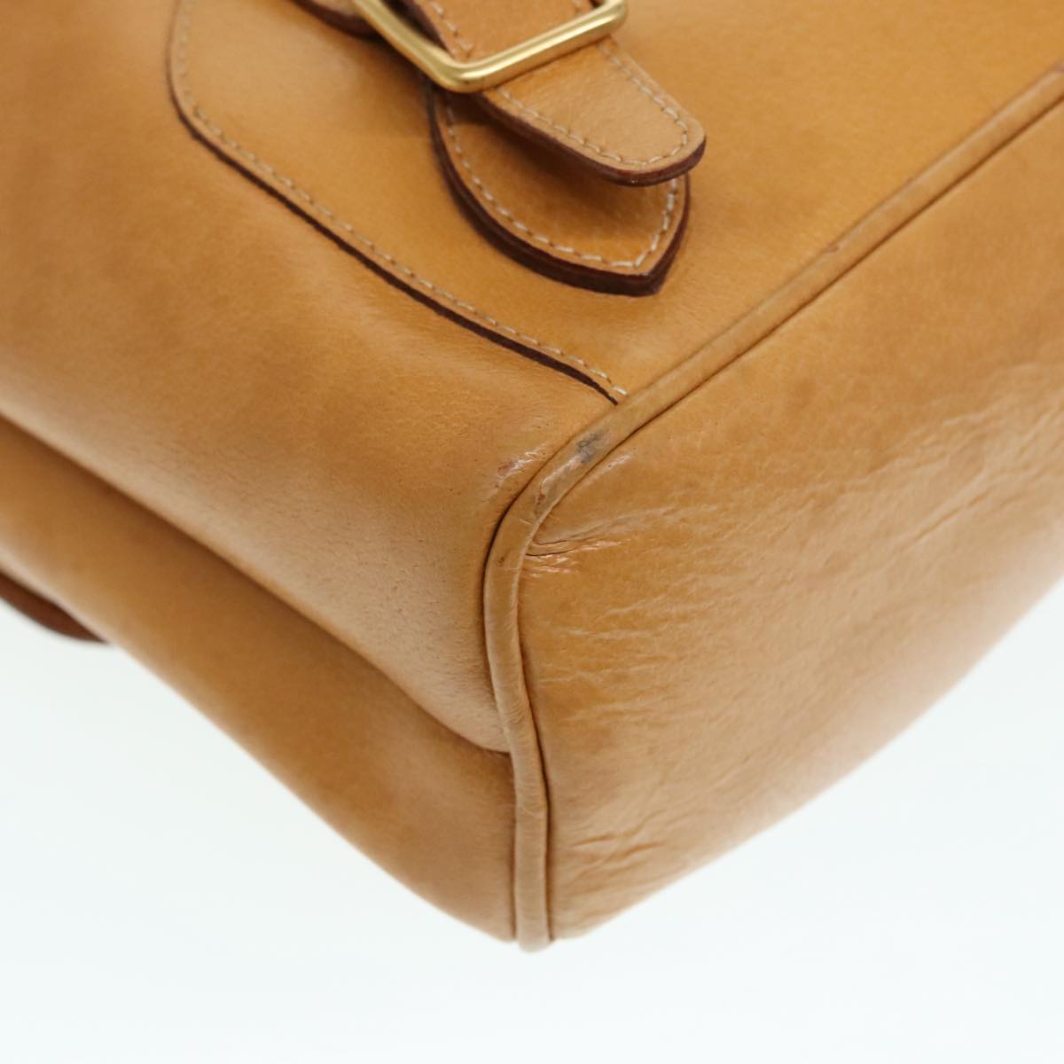 GUCCI Bamboo Backpack Leather Beige Gold 003 2058 0016 90402