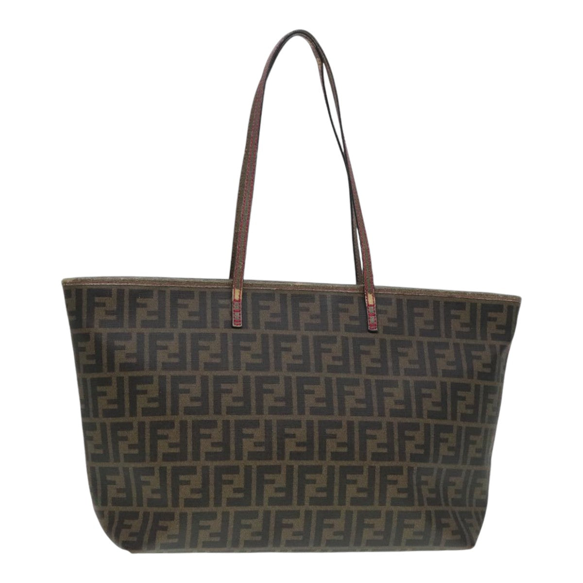 FENDI Zucca Canvas Tote Bag Brown Black gold 90403