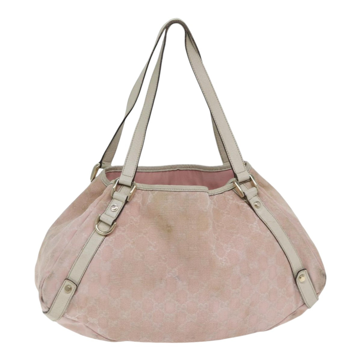 GUCCI GG Canvas Tote Bag Gold Pink 130736 90470