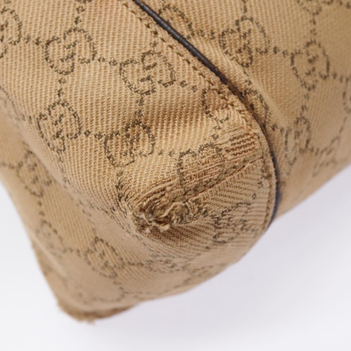 GUCCI GG Canvas Shoulder Bag Beige 101333 90471