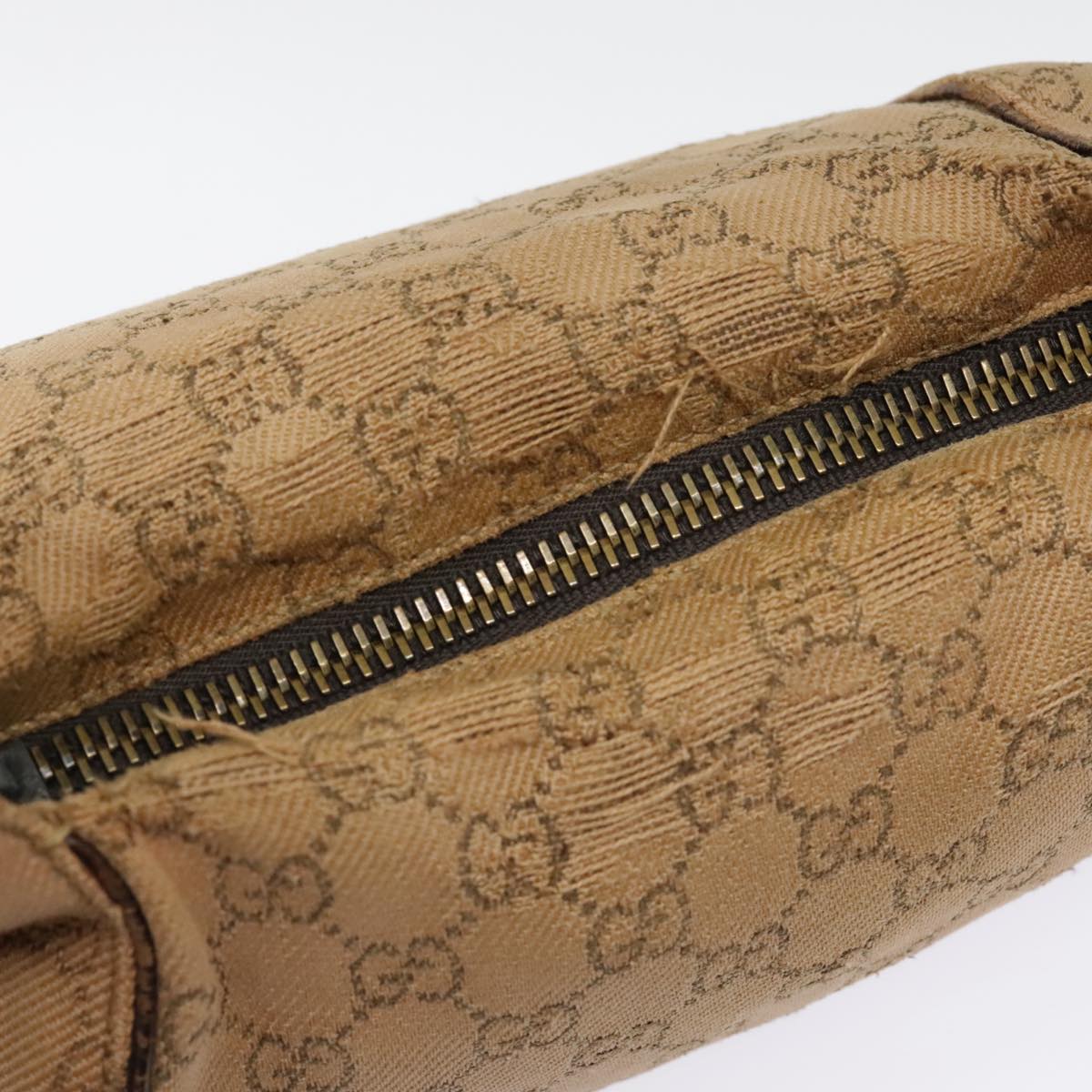 GUCCI GG Canvas Shoulder Bag Beige 101333 90471