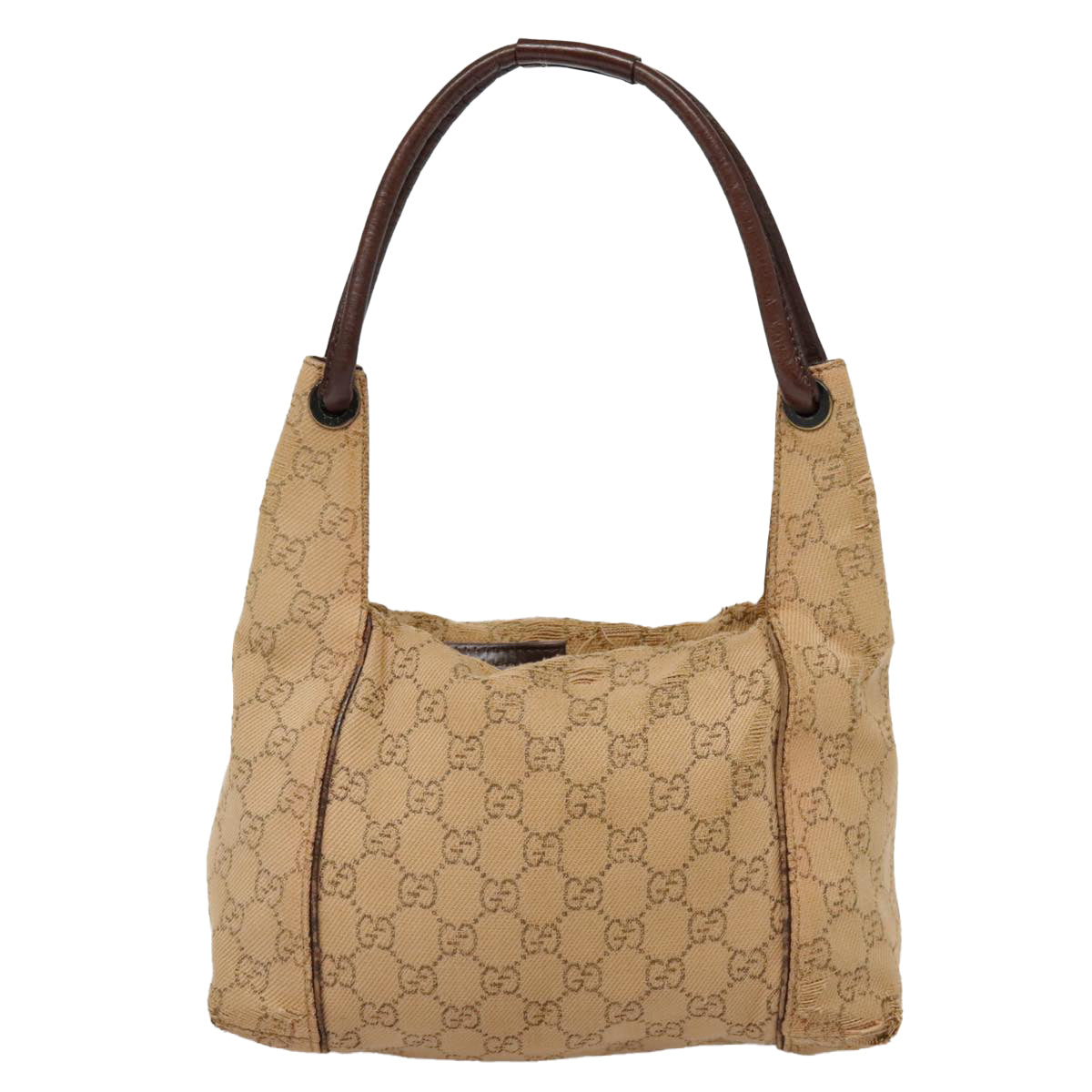 GUCCI GG Canvas Shoulder Bag Beige 101333 90471