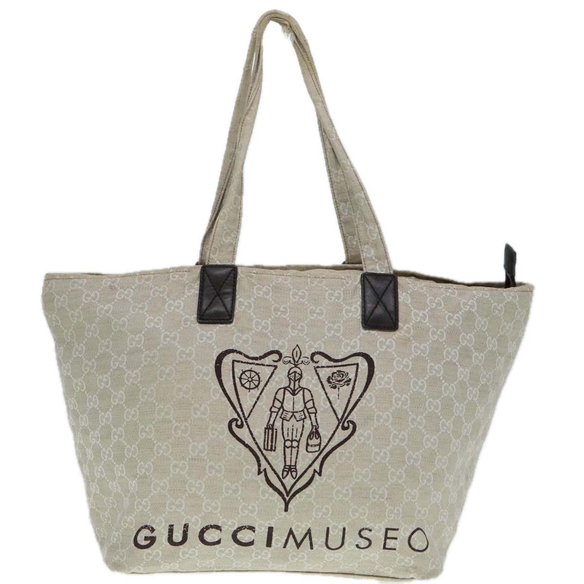 GUCCI GG Canvas Tote Bag Beige 283416 90475