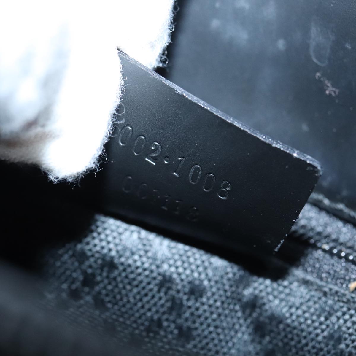 GUCCI GG Canvas Tote Bag Black Silver 90477